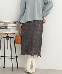 N.（N. Natural Beauty Basic） | ◆ケミカルレースロングスカート(スカート)