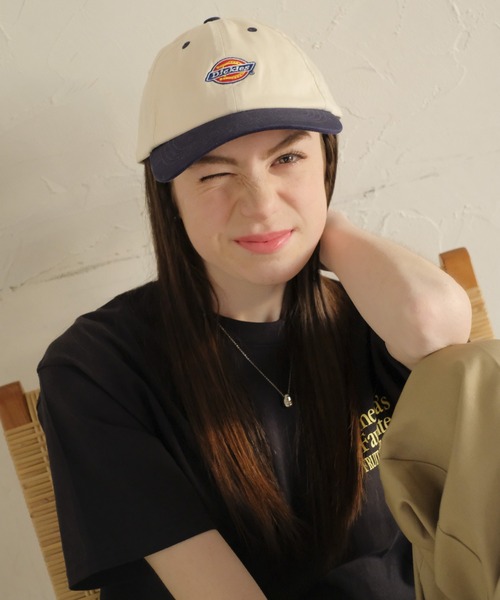 Dickies（ディッキーズ）の「【Dickies】EX ICON TWO TONE LOWCAP/ロゴ/アジャスタブル/フリーサイズ/ストラップバック/2トーン/キャップ/帽子/ディッキーズ（キャップ・メンズ・ホワイト/ブラック/モスグリーン/ベージュ・FREE）」の5枚目の写真