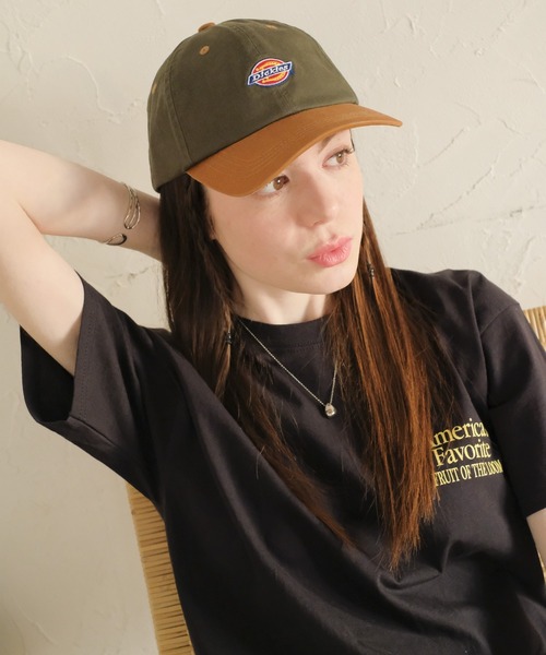 Dickies（ディッキーズ）の「【Dickies】EX ICON TWO TONE LOWCAP/ロゴ/アジャスタブル/フリーサイズ/ストラップバック/2トーン/キャップ/帽子/ディッキーズ（キャップ・メンズ・ホワイト/ブラック/モスグリーン/ベージュ・FREE）」の9枚目の写真