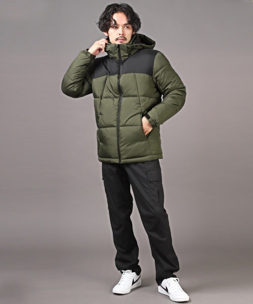 LUXSTYLE(ラグスタイル)の「中綿切替ジャケット(ブルゾン・メンズ・ホワイト×ブラック/ベージュ/ブラック×グリーン/ブラック・L/M/XL)」の10枚目の写真