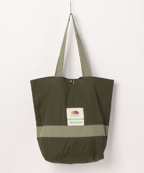 FRUIT OF THE LOOM（フルーツオブザルーム）の「【FRUIT OF THE LOOM】ナイロントートバッグ Lサイズ（トートバッグ・メンズ・レッド/グリーン/グレー/ブルー/ブラック/アイボリー/杢グレー/チャコールグレー/ピンク/ミント/ネイビー/オリーブ/カーキ/ブルーグレー/バイオレット・FREE）」の8枚目の写真