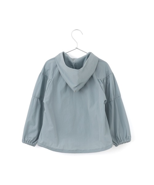 MAKE YOUR DAY(メイクユアデイ)の「ぽわん袖のナイロンパーカー■80~140cm(ナイロンジャケット・キッズ・オレンジ/サックスブルー/アイボリー・100/80/120/140/110/130/90)」の9枚目の写真