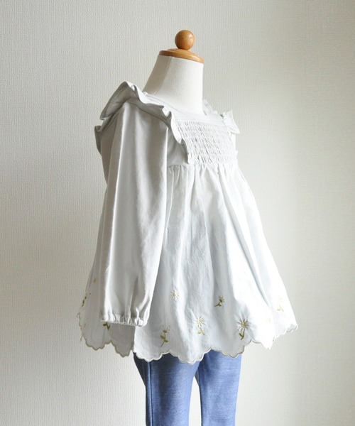 coto cotte（コトコト）の「スカラップデイジー刺繍チュニック（T 