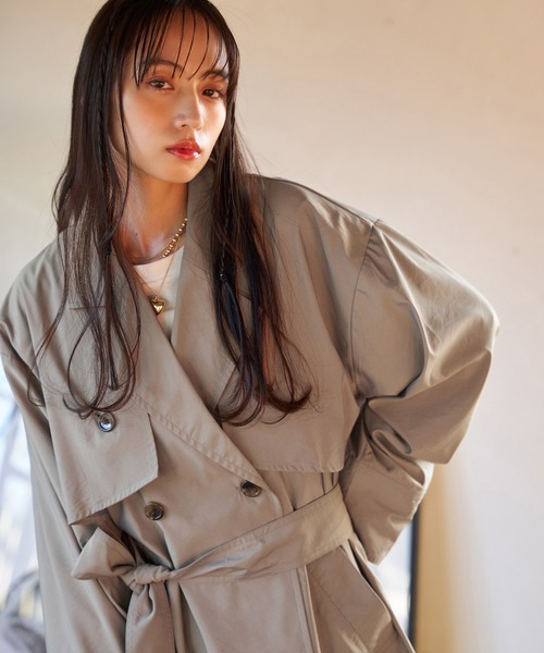 VIS(ビス)の「マルチWAYミドル丈ジレトレンチ(トレンチコート・レディース・グリーン系その他2/ベージュ・FREE)」の5枚目の写真