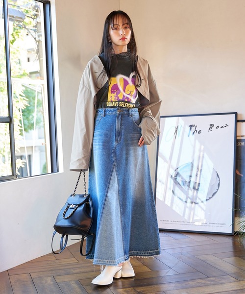 VIS(ビス)の「マルチWAYミドル丈ジレトレンチ(トレンチコート・レディース・グリーン系その他2/ベージュ・FREE)」の12枚目の写真