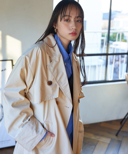 VIS(ビス)の「マルチWAYミドル丈ジレトレンチ(トレンチコート・レディース・グリーン系その他2/ベージュ・FREE)」の13枚目の写真