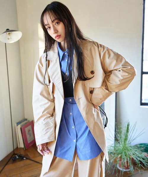 VIS(ビス)の「マルチWAYミドル丈ジレトレンチ(トレンチコート・レディース・グリーン系その他2/ベージュ・FREE)」の14枚目の写真