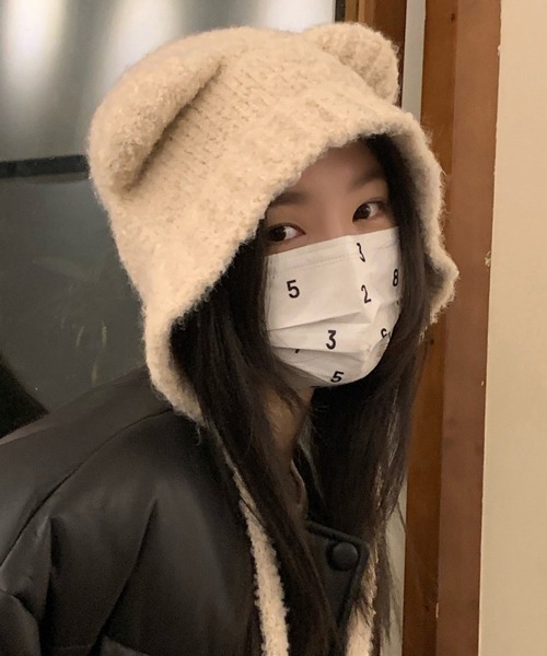 Yuria_Mrs様♡リクエスト 2点 まとめ商品 くま耳ニット帽 REAL STYLE（ファッション） ニット帽 レディース 帽子 キャップ