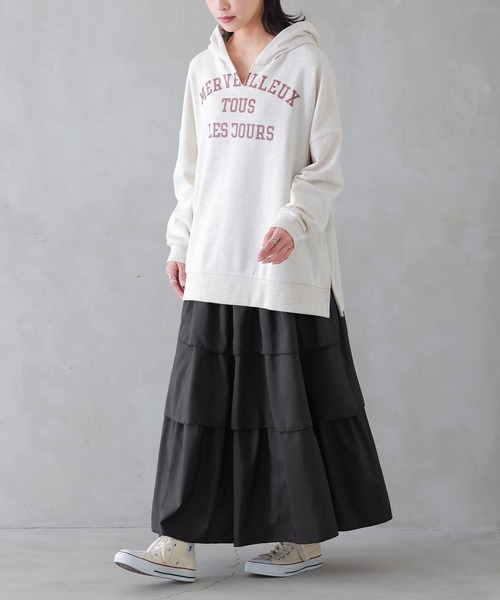 n'OrLABEL(ノアールレーベル)の「『3段ティアードスカート』(スカート・レディース・アイボリー/ブラック・FREE)」の6枚目の写真