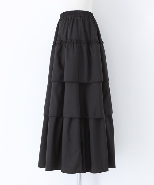 n'OrLABEL(ノアールレーベル)の「『3段ティアードスカート』(スカート・レディース・アイボリー/ブラック・FREE)」の15枚目の写真