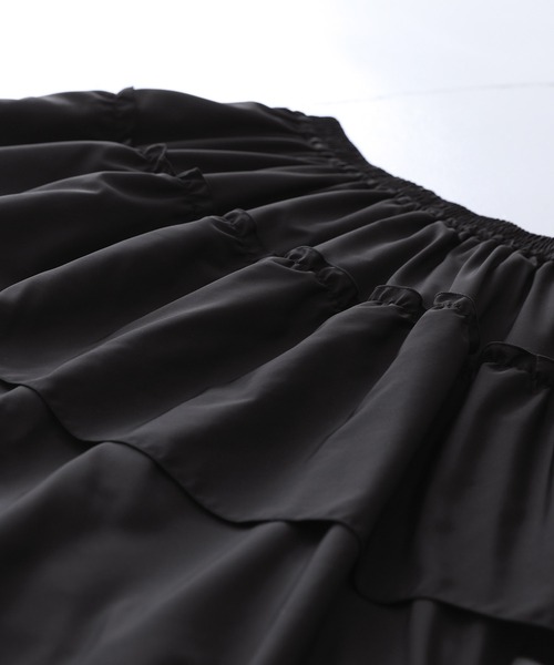 n'OrLABEL(ノアールレーベル)の「『3段ティアードスカート』(スカート・レディース・アイボリー/ブラック・FREE)」の20枚目の写真