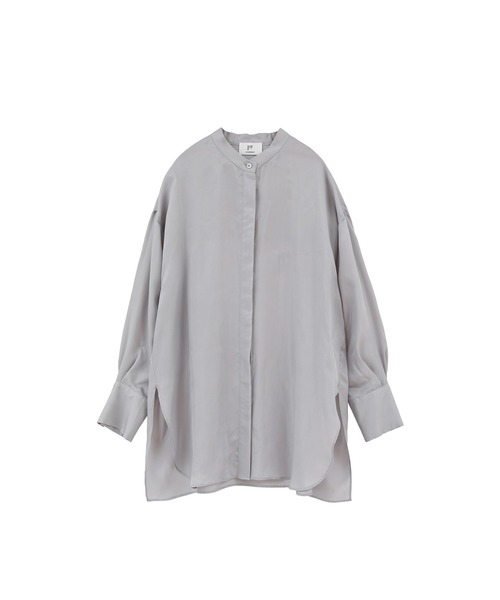 1er Arrondissement(プルミエアロンディスモン)の「キュプラフィブリルスタンドカラーシャツ(シャツ/ブラウス・レディース・イエロー/ブラック/グレー・38/36)」の2枚目の写真