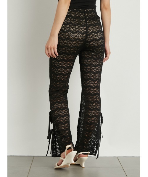 LILY BROWN（リリーブラウン）の「パイピングレースカットパンツ（その他パンツ・レディース・ブラック/アイボリー/オレンジ・FREE）」の9枚目の写真