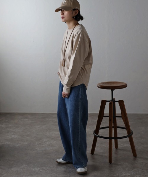 Bonjour Sagan(ボンジュールサガン)の「ラウンドシルエットトップス(Tシャツ/カットソー・レディース・ライトベージュ/チャコールグレー/ホワイト・FREE)」の20枚目の写真