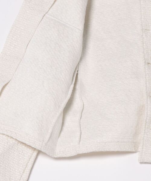 Ritzy（リッツィー）の「ノーカラー ツィードジャケット（ノーカラージャケット・レディース・ホワイト/ブラック・M/L/XL）」の4枚目の写真