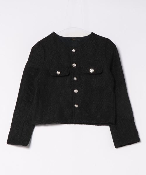 Ritzy（リッツィー）の「ノーカラー ツィードジャケット（ノーカラージャケット・レディース・ホワイト/ブラック・M/L/XL）」の10枚目の写真