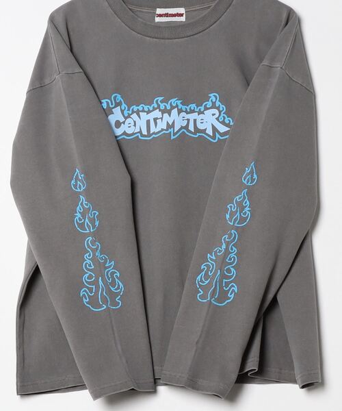 centimeter(センチメーター)の「Flame logo pigment long tee(Tシャツ/カットソー・メンズ・サックスブルー/ブラック/キナリ・LARGE/MEDIUM/X-LARGE)」の5枚目の写真