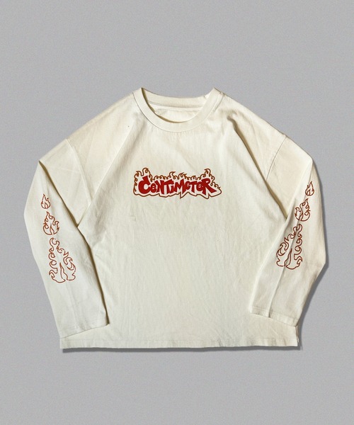 centimeter(センチメーター)の「Flame logo pigment long tee(Tシャツ/カットソー・メンズ・サックスブルー/ブラック/キナリ・LARGE/MEDIUM/X-LARGE)」の2枚目の写真