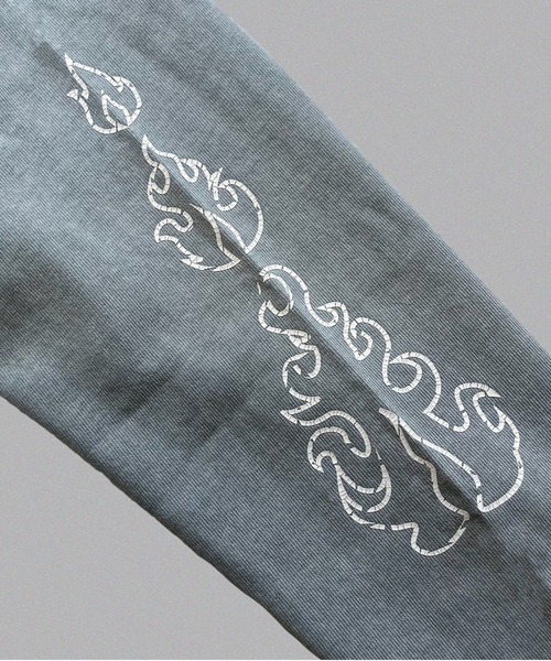 centimeter(センチメーター)の「Flame logo pigment long tee(Tシャツ/カットソー・メンズ・サックスブルー/ブラック/キナリ・LARGE/MEDIUM/X-LARGE)」の9枚目の写真