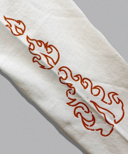 centimeter(センチメーター)の「Flame logo pigment long tee(Tシャツ/カットソー・メンズ・サックスブルー/ブラック/キナリ・LARGE/MEDIUM/X-LARGE)」の7枚目の写真