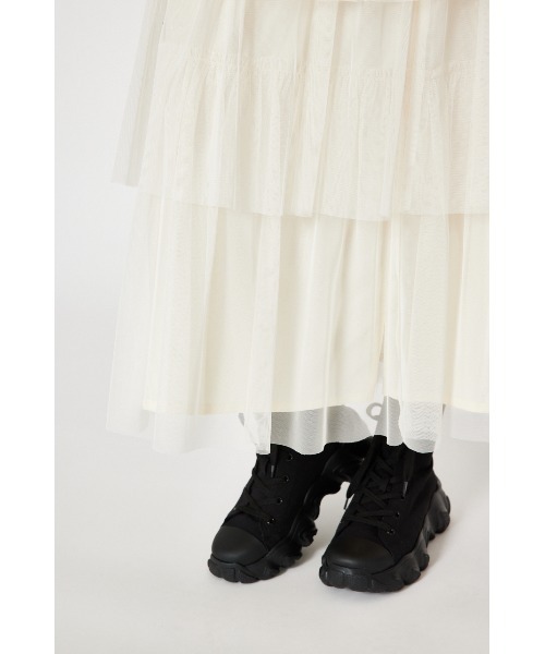 RODEO CROWNS WIDE BOWL（ロデオクラウンズワイドボウル）の「チュールティアードスカート（スカート・レディース・ミント/ブラック/アイボリー・FREE）」の18枚目の写真