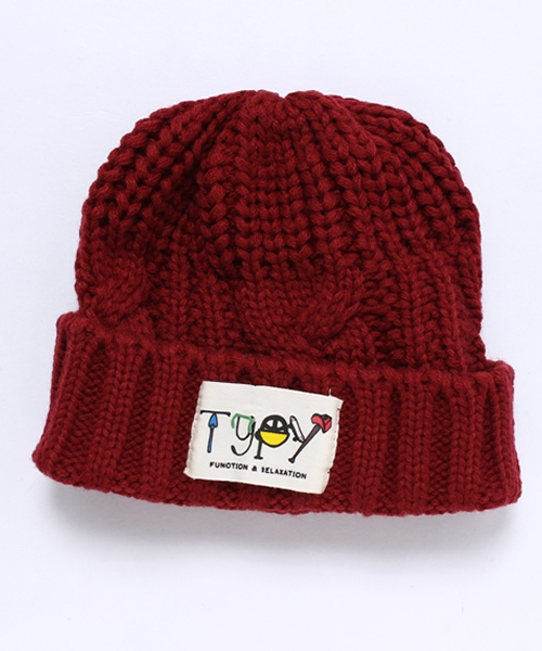 CIAOPANIC TYPY(チャオパニックティピー)の「キッズケーブルニットワッチ(ニットキャップ/ビーニー・キッズ・ブラック/グレー/ネイビー/その他21/ワインレッド/チャコールグレー・FREE)」の11枚目の写真