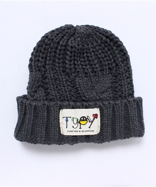 CIAOPANIC TYPY(チャオパニックティピー)の「キッズケーブルニットワッチ(ニットキャップ/ビーニー・キッズ・ブラック/グレー/ネイビー/その他21/ワインレッド/チャコールグレー・FREE)」の3枚目の写真