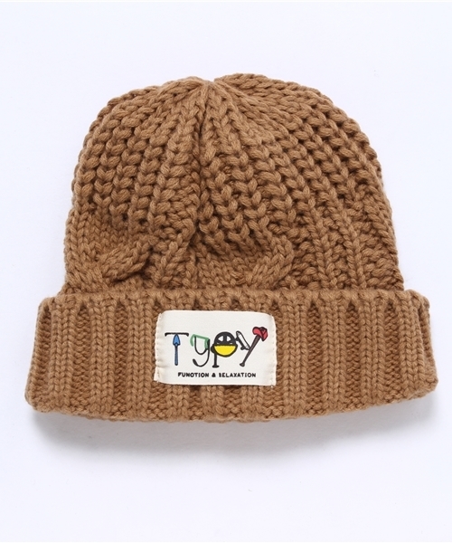 CIAOPANIC TYPY(チャオパニックティピー)の「キッズケーブルニットワッチ(ニットキャップ/ビーニー・キッズ・ブラック/グレー/ネイビー/その他21/ワインレッド/チャコールグレー・FREE)」の6枚目の写真