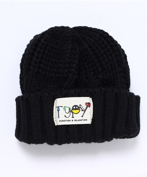 CIAOPANIC TYPY(チャオパニックティピー)の「キッズケーブルニットワッチ(ニットキャップ/ビーニー・キッズ・ブラック/グレー/ネイビー/その他21/ワインレッド/チャコールグレー・FREE)」の2枚目の写真