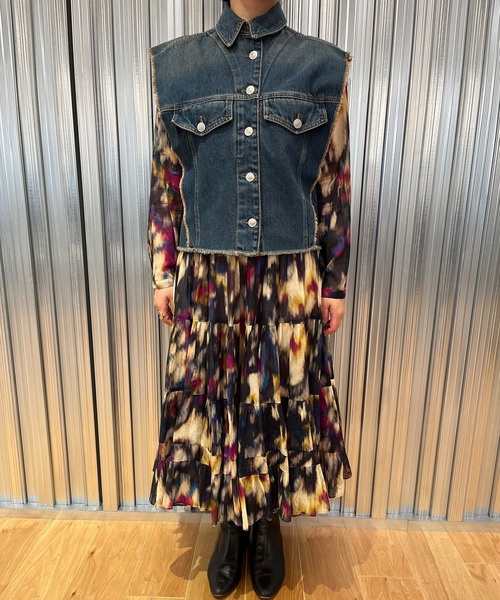 ISABEL MARANT（イザベルマラン）の「デニムベスト（ベスト・レディース・ライトインディゴブルー・38/36/34）」の2枚目の写真