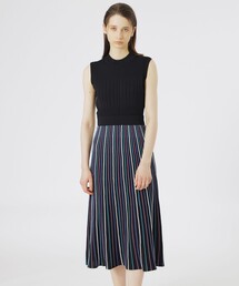 LOVELESS | バイカラープリーツライクニットドレス(ワンピース)