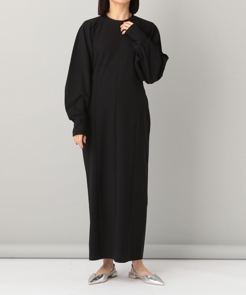 e/rm（イーアールエム）の「【e/rm】ラインフォルムドレス（ワンピース・レディース・ブラック/チャコールグレー/グリーン系その他2・FREE）」の4枚目の写真