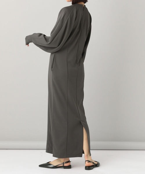 e/rm（イーアールエム）の「【e/rm】ラインフォルムドレス（ワンピース・レディース・ブラック/チャコールグレー/グリーン系その他2・FREE）」の8枚目の写真