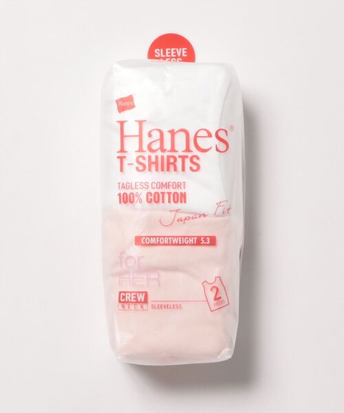 HANES(ヘインズ)の「【Hanes/ヘインズ】HW5327 2PスリーブレスTシャツ/2Pセット/レディース(Tシャツ/カットソー・レディース・マルチ/ピンク/ベージュ・L/M)」の18枚目の写真