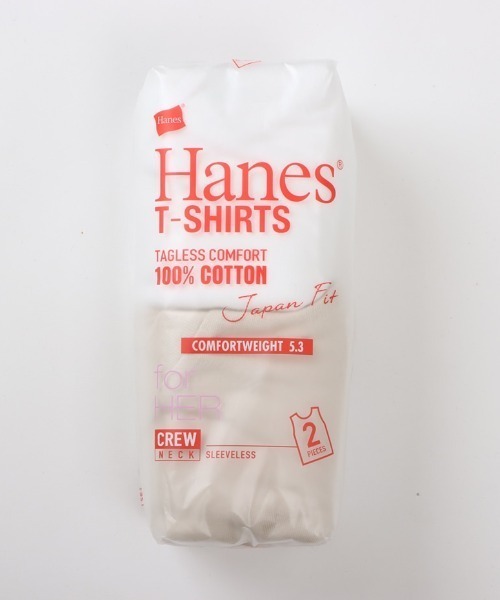 HANES(ヘインズ)の「【Hanes/ヘインズ】HW5327 2PスリーブレスTシャツ/2Pセット/レディース(Tシャツ/カットソー・レディース・マルチ/ピンク/ベージュ・L/M)」の21枚目の写真