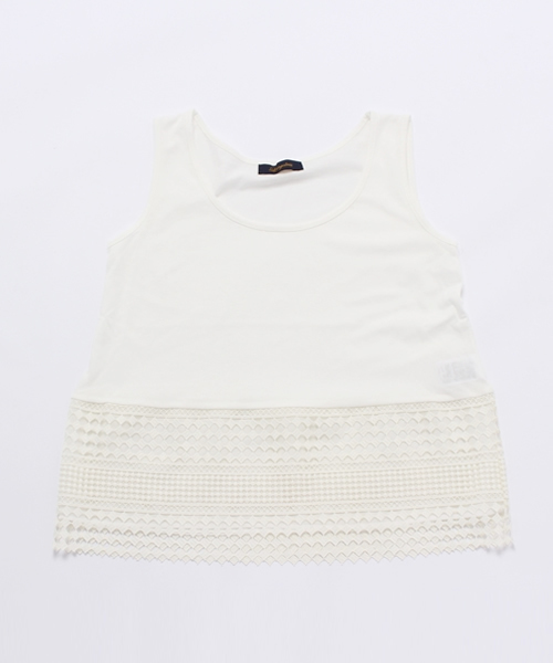 LOUNGEDRESS(ラウンジドレス)の「布帛コンビニット(ニット/セーター・レディース・オフホワイト/ブラック・フリ-)」の11枚目の写真