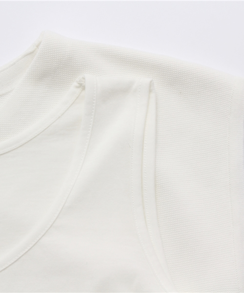 LOUNGEDRESS(ラウンジドレス)の「布帛コンビニット(ニット/セーター・レディース・オフホワイト/ブラック・フリ-)」の3枚目の写真