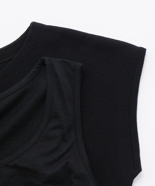 LOUNGEDRESS(ラウンジドレス)の「布帛コンビニット(ニット/セーター・レディース・オフホワイト/ブラック・フリ-)」の4枚目の写真
