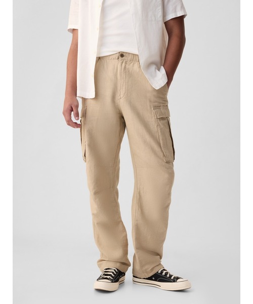 GAP（ギャップ）の「コットンリネン カーゴパンツ（カーゴパンツ