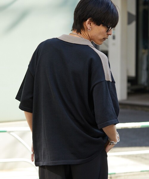 PUBLUX（パブリュクス）の「PUBLUX/パブリュクス ハーフジップルーズポロネック/ポロシャツ/ユニセックス(限定展開)（ポロシャツ・メンズ・ブラック/ベージュ/オレンジ・SMALL/MEDIUM/LARGE）」の6枚目の写真