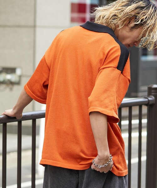 PUBLUX（パブリュクス）の「PUBLUX/パブリュクス ハーフジップルーズポロネック/ポロシャツ/ユニセックス(限定展開)（ポロシャツ・メンズ・ブラック/ベージュ/オレンジ・SMALL/MEDIUM/LARGE）」の19枚目の写真