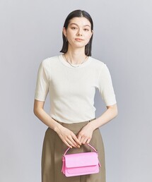 BEAUTY&YOUTH UNITED ARROWS | ポリエステルテレコ コンパクト ショートスリーブトップス(Tシャツ/カットソー)