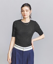 BEAUTY&YOUTH UNITED ARROWS | ポリエステルテレコ コンパクト ショートスリーブトップス(Tシャツ/カットソー)