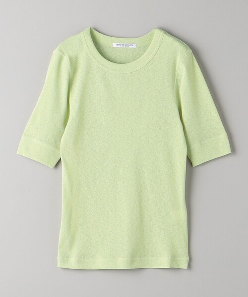 BEAUTY&YOUTH UNITED ARROWS（ビューティーアンドユースユナイテッドアローズ）の「ポリエステルテレコ コンパクト ショートスリーブトップス（Tシャツ/カットソー・レディース・ライム/オフホワイト/ブラック/ダークブラウン・FREE）」の19枚目の写真