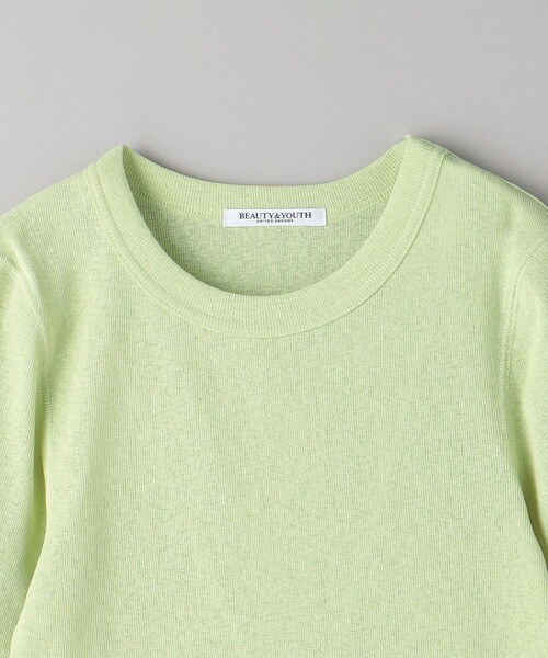 BEAUTY&YOUTH UNITED ARROWS（ビューティーアンドユースユナイテッドアローズ）の「ポリエステルテレコ コンパクト ショートスリーブトップス（Tシャツ/カットソー・レディース・ライム/オフホワイト/ブラック/ダークブラウン・FREE）」の21枚目の写真