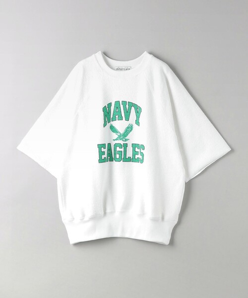 【別注】 ＜Charcoal TOKYO × AMERICANA＞ Navy EAGLES ショートスリーブ スウェット