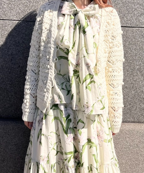 INGEBORG（インゲボルグ）の「ローゲージ透かし編みカーディガン