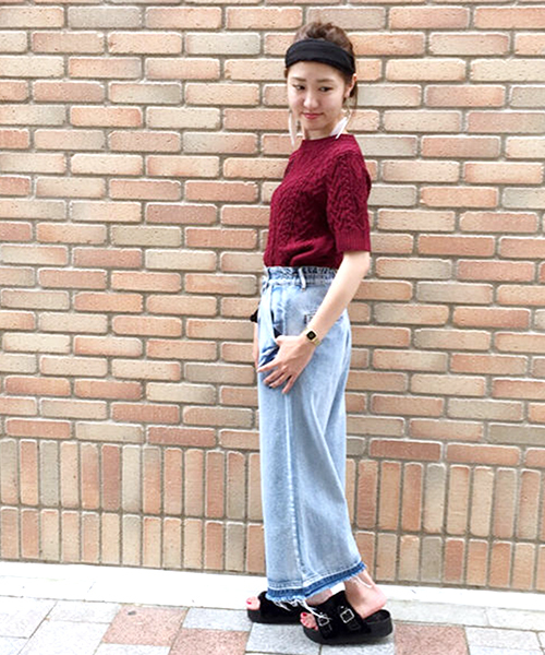 mystic（ミスティック）の「【mystic】デニムフリンジパンツ（デニムパンツ・レディース・ライトブルー/ネイビー・2/1）」の15枚目の写真