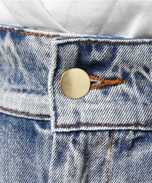 mystic（ミスティック）の「【mystic】デニムフリンジパンツ（デニムパンツ・レディース・ライトブルー/ネイビー・2/1）」の5枚目の写真