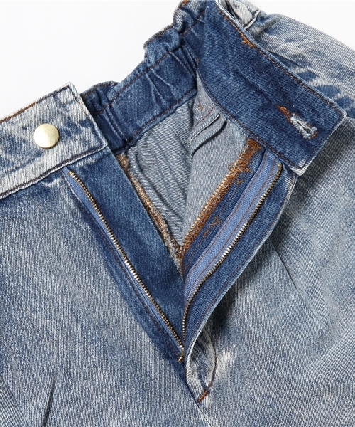 mystic（ミスティック）の「【mystic】デニムフリンジパンツ（デニムパンツ・レディース・ライトブルー/ネイビー・2/1）」の7枚目の写真